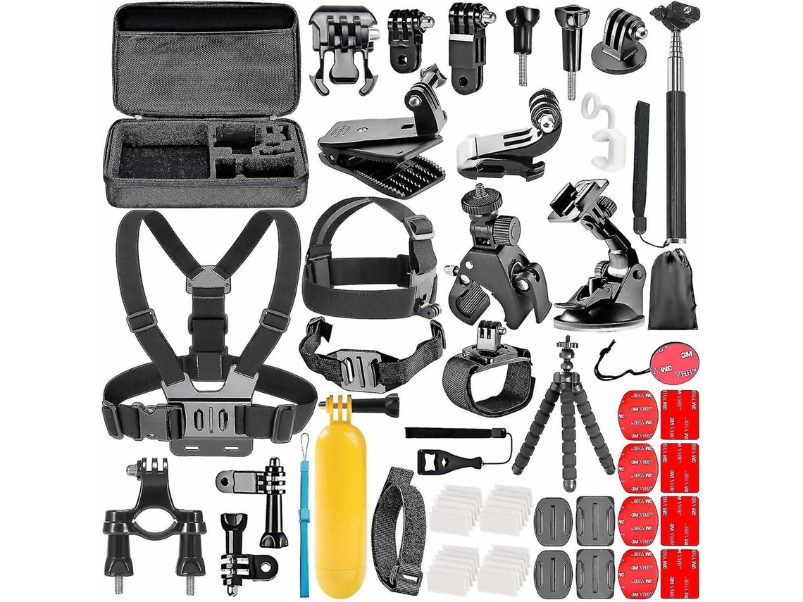 Conjunto De 58 Acessórios Para Câmeras Ação, Compatível Com Gopro Hero 9, 8 Max, 7, 6, 5, 4 Black E Session F (2018).-aquaforge