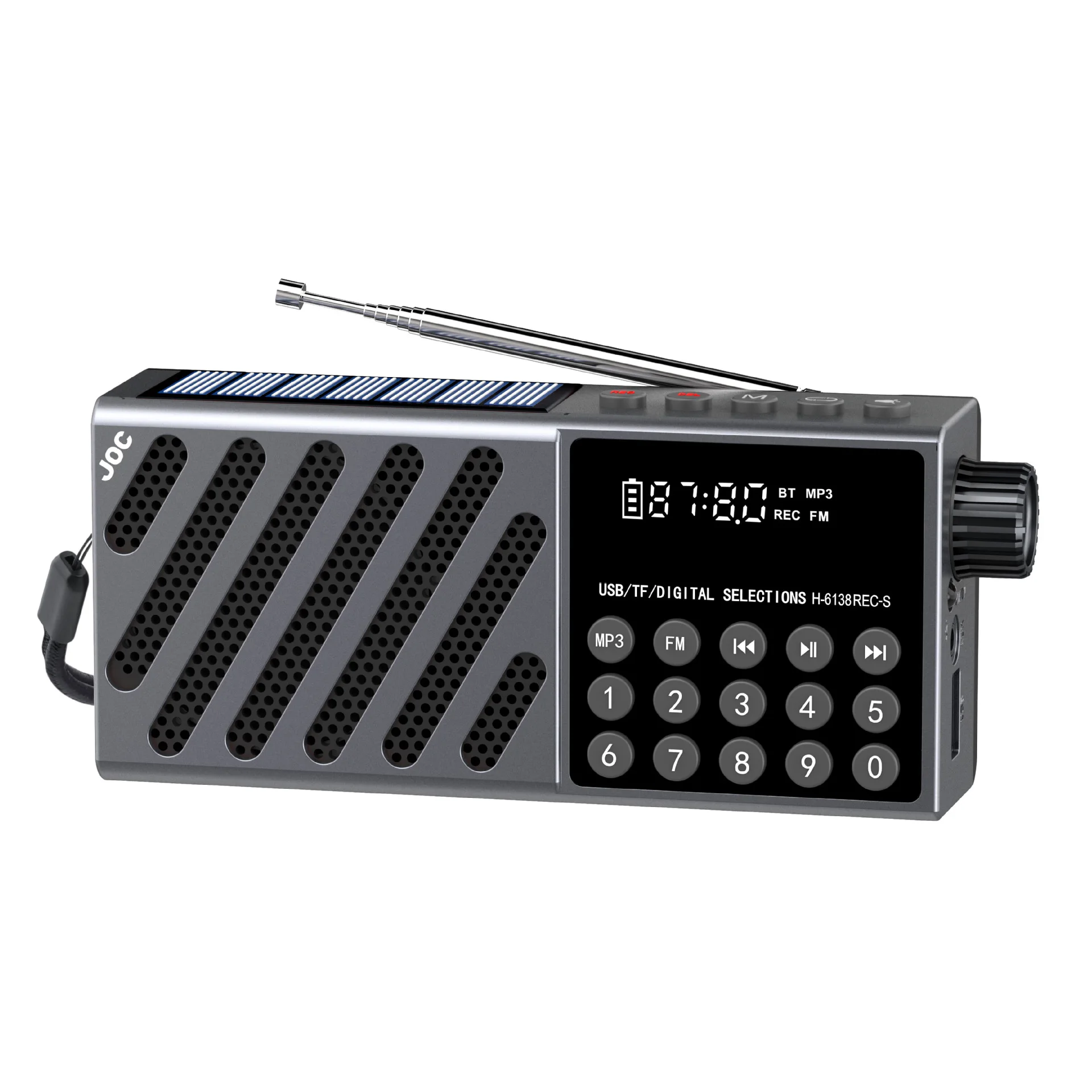 Rádio FM Retrô Caixa de Som Bluetooth com Leitor de Cartão Tf/Usb e Fone MDUG