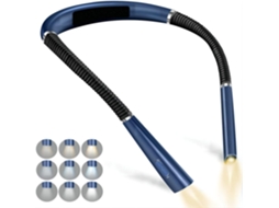 Luminária De Leitura Flexível Meiion Recarregável Com 3 Cores E Níveis Brilho, Braços Dobráveis E Bateria De Longa