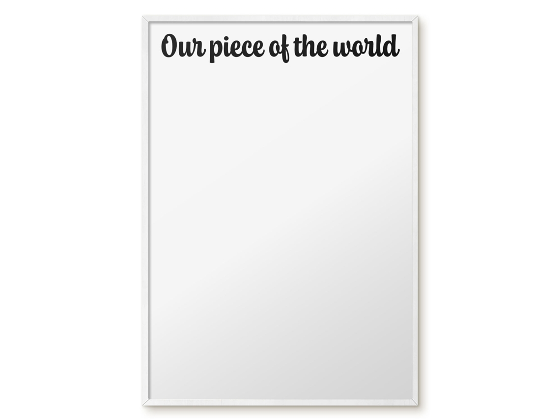 Magnetic Board Our Piece Of The World For The Living Room Espelharte (70x100 Cm)