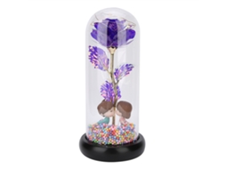 Lâmpada Led Decorativa Rosa Romântica Púrpura