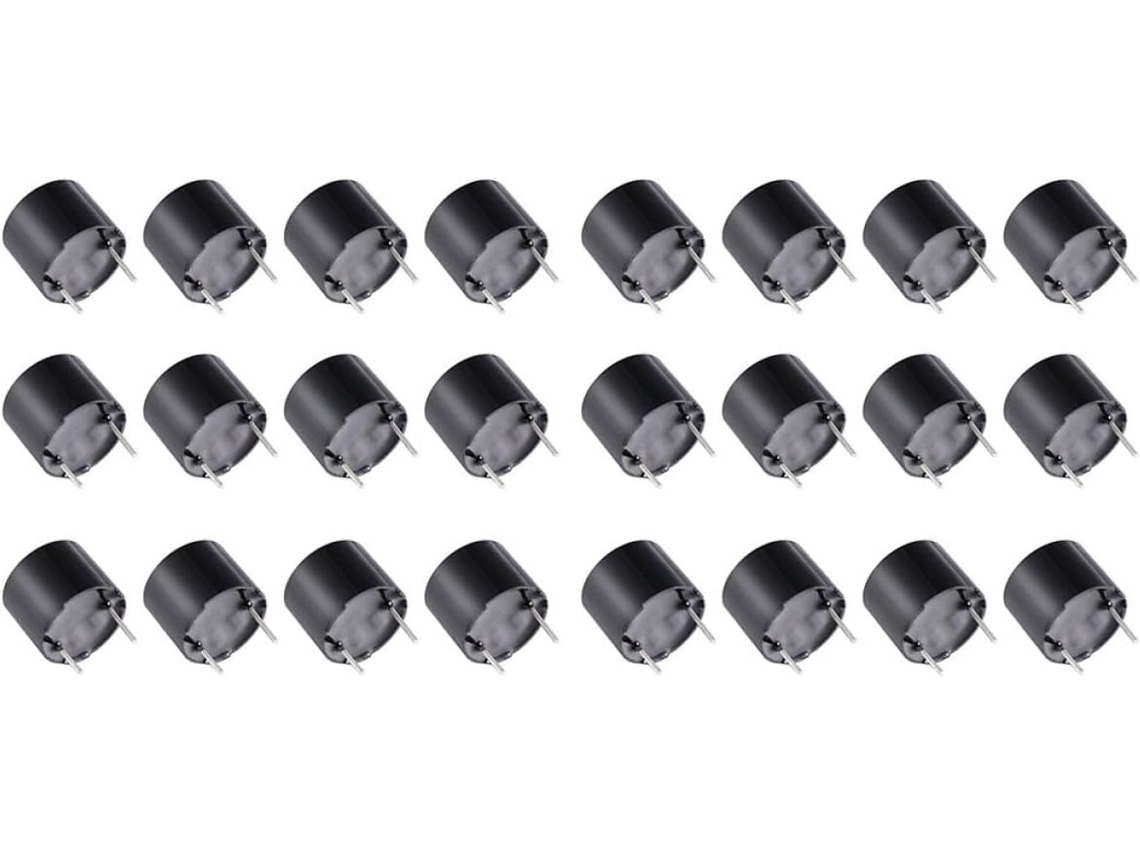 Conjunto De 24-buzzers Eletromagnéticos Para Alarmes, Componentes Eletrônicos, Sinal Sonoro Contínuo Para Modificação De