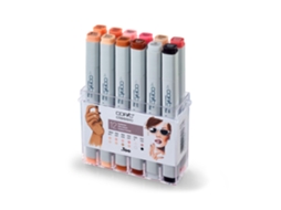 Caixa Copic Marker 12Pcs Set Tons de Pele