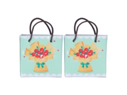 Mali 2pcs Sacos de Papel 1:12 para Casinha de Bonecas, Acessórios Miniatura de Compras