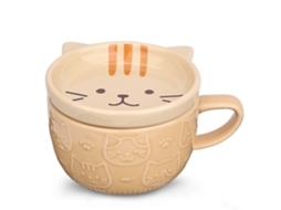 Presente De Natal, Aniversário, Xícara Café Com Tampa Em Formato Gato Kawaii Fofo, Para Mulheres, Café, Chá E Sobremesa Cerâmica Aquaforge