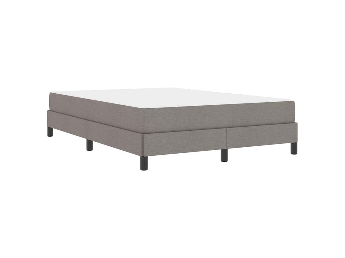 Conjunto 1 Cama Box Vidaxl Castanho-acinzentado Tecido (160 X 200 Cm)