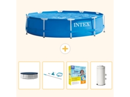 Intex Piscina Com Estrutura Redonda - 366x76 Cm - 5-peças S91