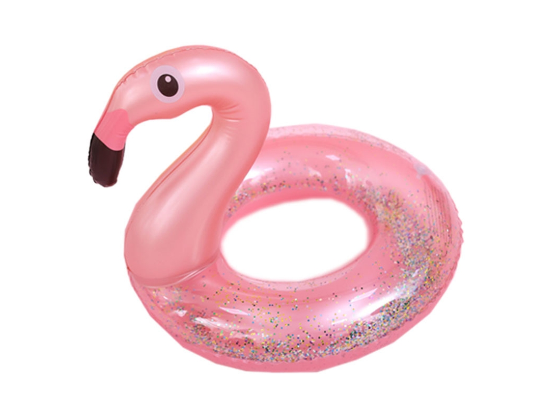 Boia De Natação Olycism Flamingo Com Lantejoulas, Acompanha Porta-copos E P