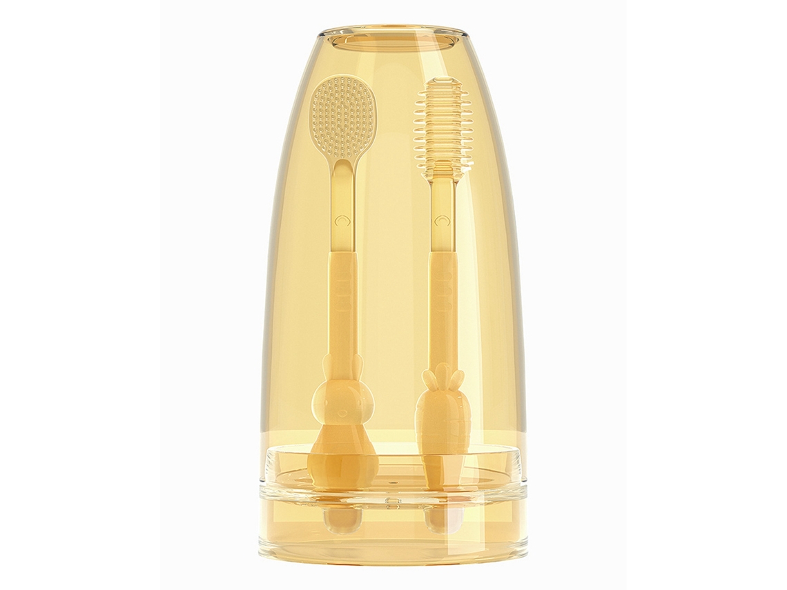 Conjunto de Escova Dental LAXISCREED para Bebê com Caixa de Armazenamento Pp