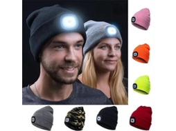 2026 gorro Unisex com Luzes Led Recarregáveis Via Usb Bateria de Alta Potência 5 Horas