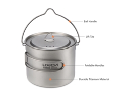 Copo Panelinha de Titânio 900ml Ultraleve Camping