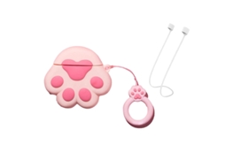 Capa Zruxe Para Airpods 1/2 Silicone Rosa (proteção Total, Acesso À Carga, Argola)