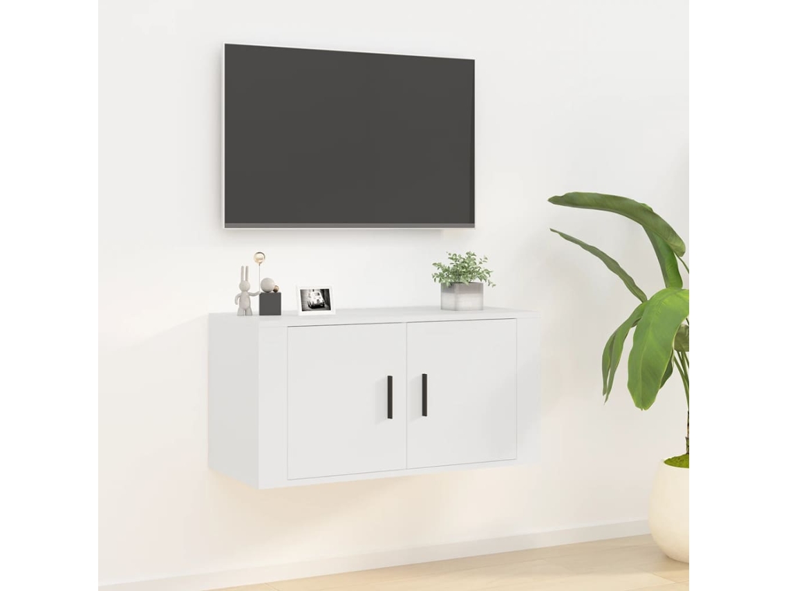 Vidaxl Móvel De Tv De Parede 80x34,5x40 Cm Branco