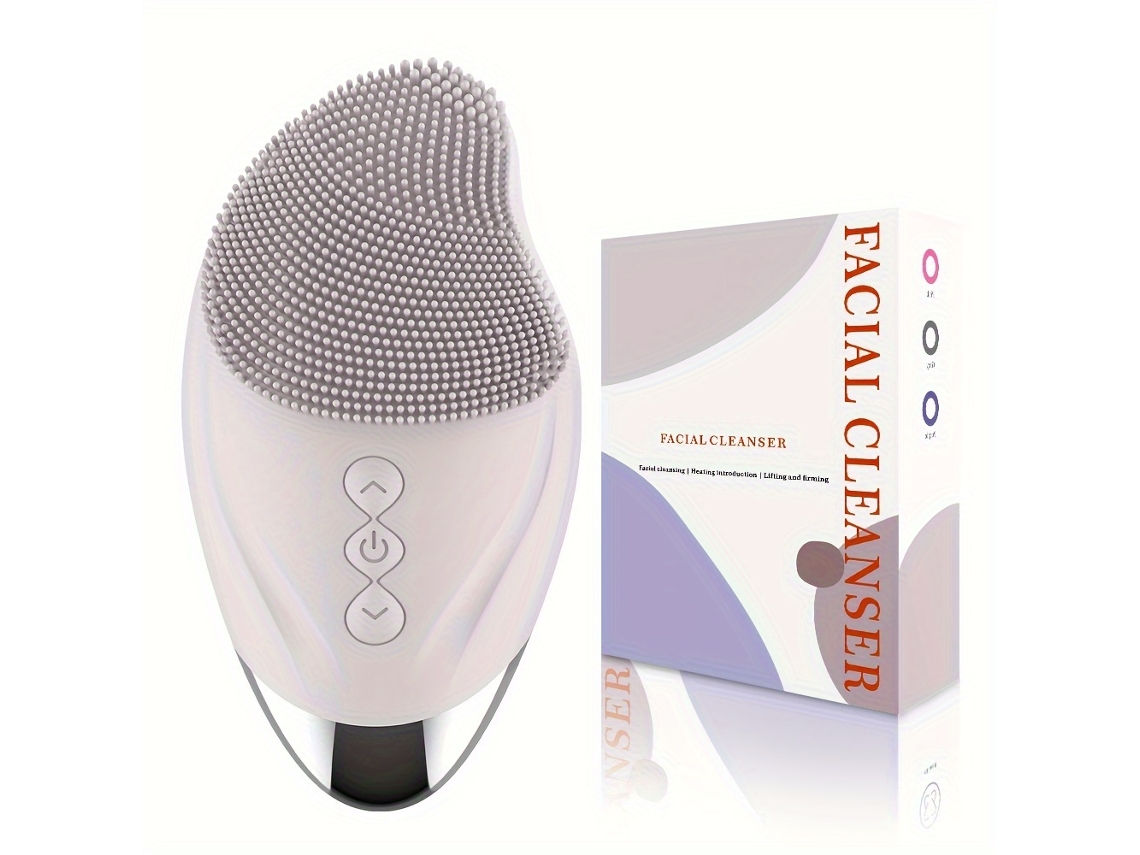 Limpador Facial Portátil de Silicone Aquecedor Adaptável Massagem Antirrugas, Carregamento Usb para Rotina Noturna. STELASPLEN
