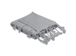 Decorativa Manta En Color Gris Beliani Nazilli De Algodón Gris 125x150x1