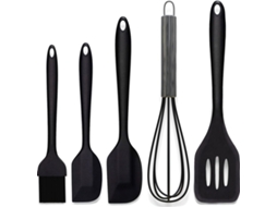 Espátulas de Silicone com Escova e Raspador, Preto ZYBLSSBB