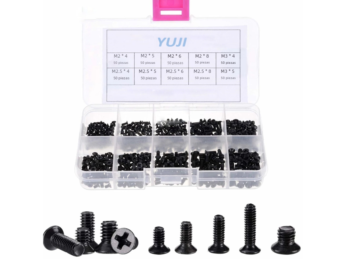 Kit de Parafusos MDUG (500 peças) para reparo de computadores e laptops
