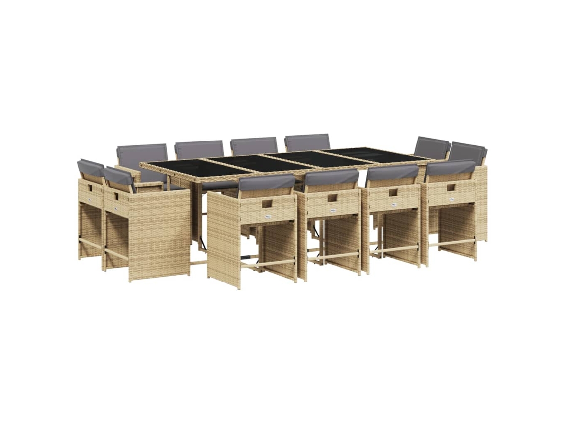 Garden Dining Set, Garden Dining Sets Vidaxl Bege Rattan / Vime (n/a)