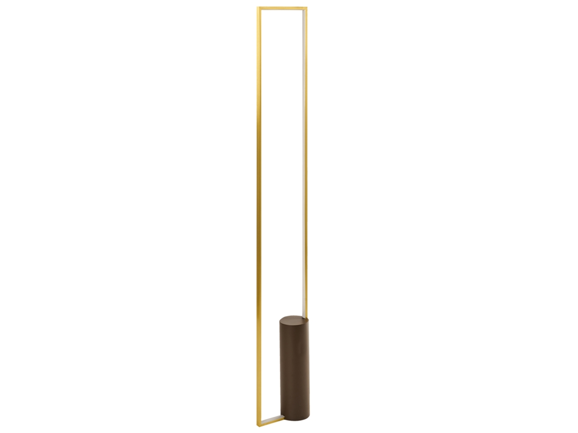 Beliani Patricio Luminária de chão LED em alumínio dourado 20x10x140