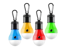 Luzes De Tenda Portáteis 4-pack Com Gancho Luz De Emergência Camping Pesca Lanterna Led