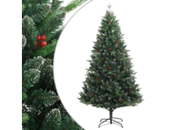 Artificial Hinged Christmas Tree, Artificial Hinged Christmas Trees Vidaxl Verde Pvc (240 Cm)