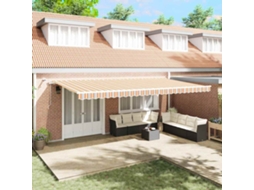 Vidaxl Toldo Retrátil Multicolor 600 × 300 Cm Poliéster