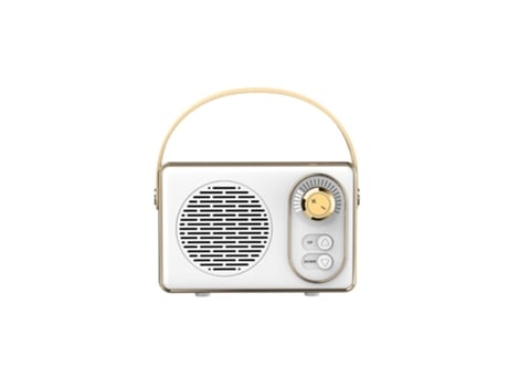 Coluna Mini Estéreo Sem Fios Retro Bluetooth