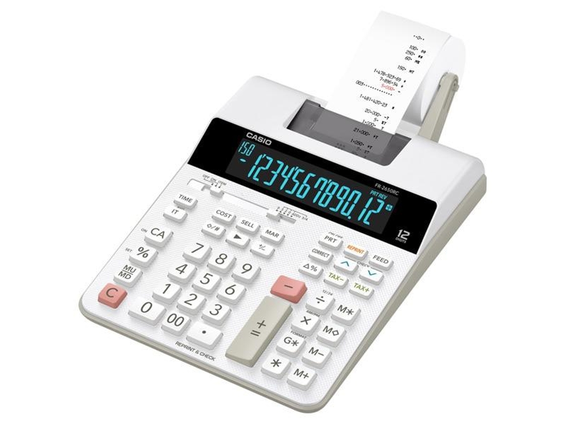 Calculadora de Secretaria CASIO Fr2650Rc 12 Digitos C/ Fita