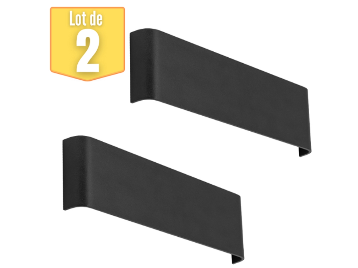 Lote de 2 Led Avva2 Black 12W 810Lm Paredes de Alumínio BRAYTRON