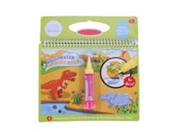 Primerox livro de Desenho com Água Dinossauro Caneta Recarregável Brinquedo Educativo para Crianças