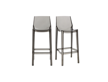 Banco de bar Design Cinza Fumado Lote de 2 Ylak MILIBOO