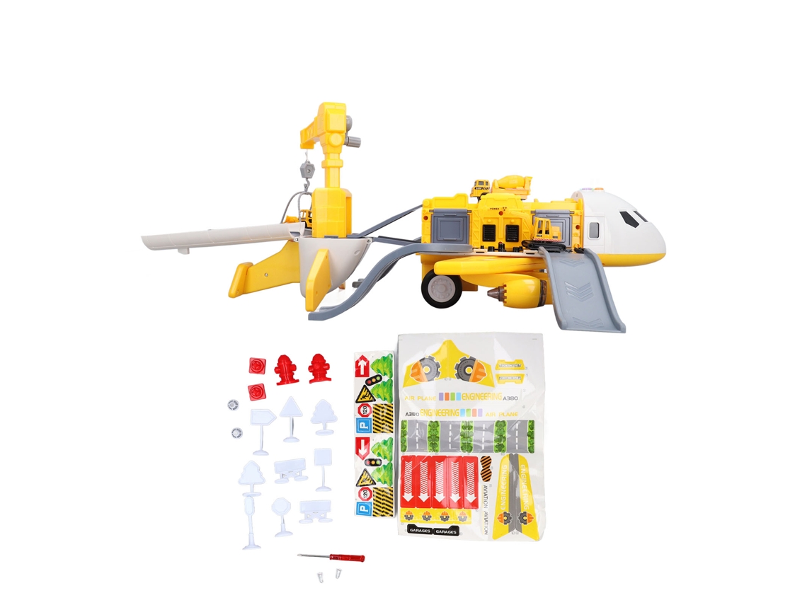 Mali avião de Brinquedo Infantil Super Grande Multifuncional com Armazenamento e Acessórios