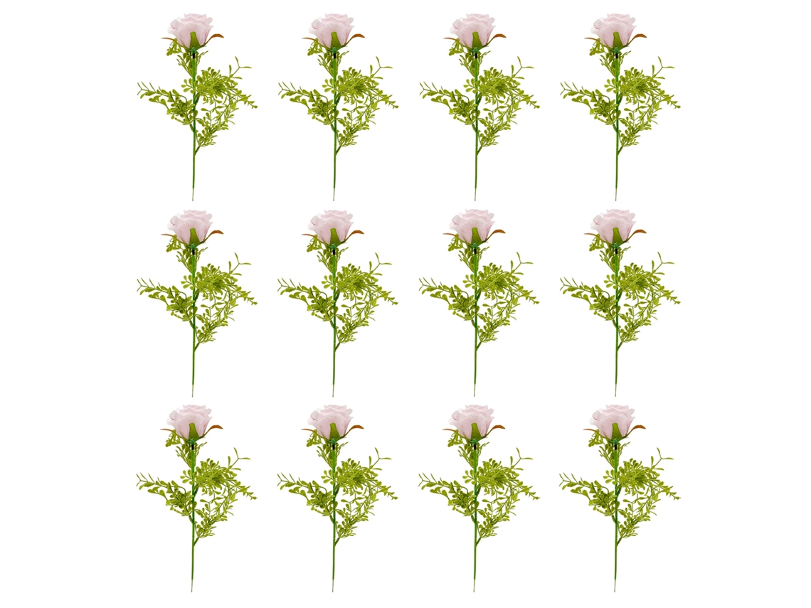Laxiscreed Arranjo De Flores Artificiais Rose Series K Cherry Blossom Pink, 12 Peças Para Decoração Elegante