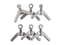 Conjunto De 6 Parafusos Asa M6 Em Aço Inoxidável, Resistentes À Corrosão E Ao Desgaste, Para Máquinas E Móveis, Com