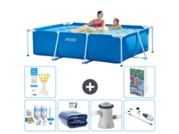 Piscina com Estrutura Retangular 220x150x60 Cm 5 peças S165 INTEX