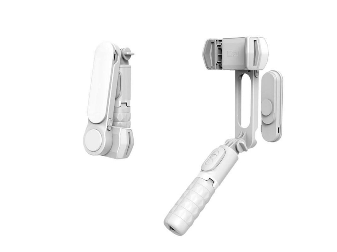 Selfie Stick Multifuncional Luz Preenchimento Antivibração Bastão Branco*
