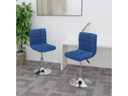 Vidaxl Cadeiras De Jantar Giratórias 2 Pcs Tecido Azul