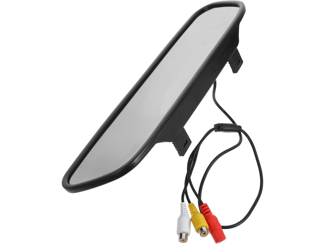 Tela Av De 5 Polegadas Para Espelho Retrovisor Interno De Carro Com Entrada Av Dupla, Instalação Simples.