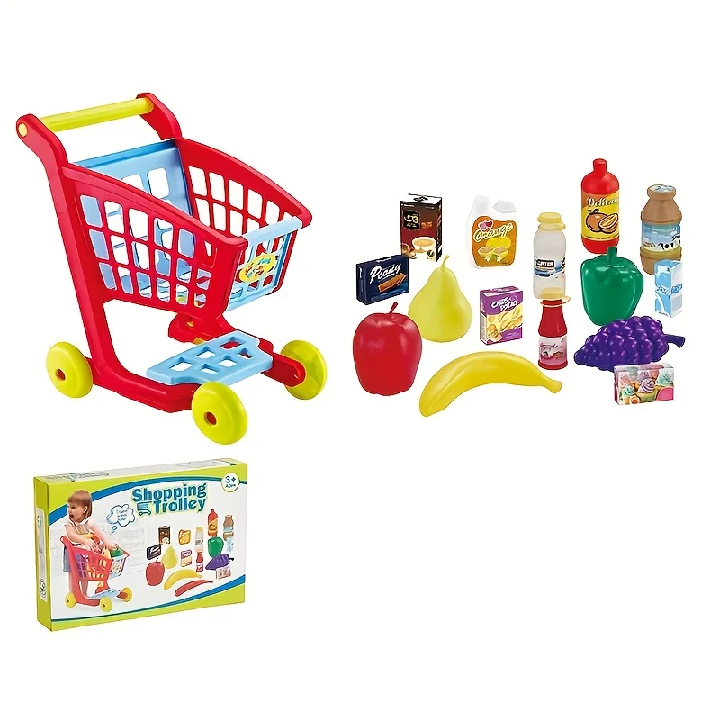 Carrinho De Compras Em Miniatura, Brinquedo Educativo Para Crianças.