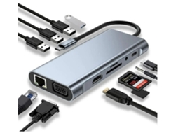 Adaptador Hub Usb C Y3 Prata