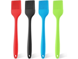 Pincel Para Churrasco - Conjunto De 4 - Silicone - Para Churrasco, Grelhar, Assar, Cozinhar (4 Cores)