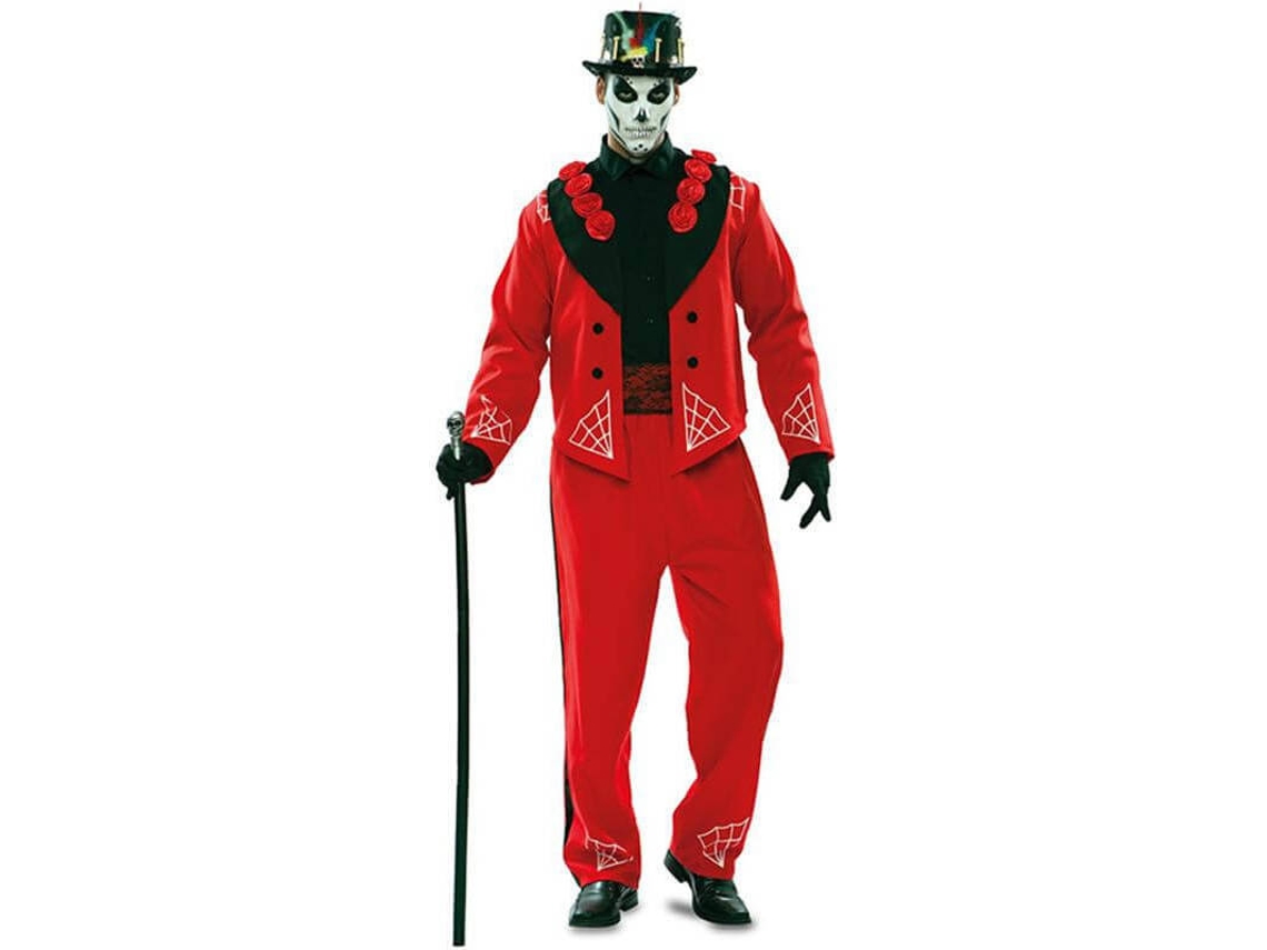 Fato de Homem DISFRAZZES Noivo Dia Dos Mortos Vermelho (Tam: S)