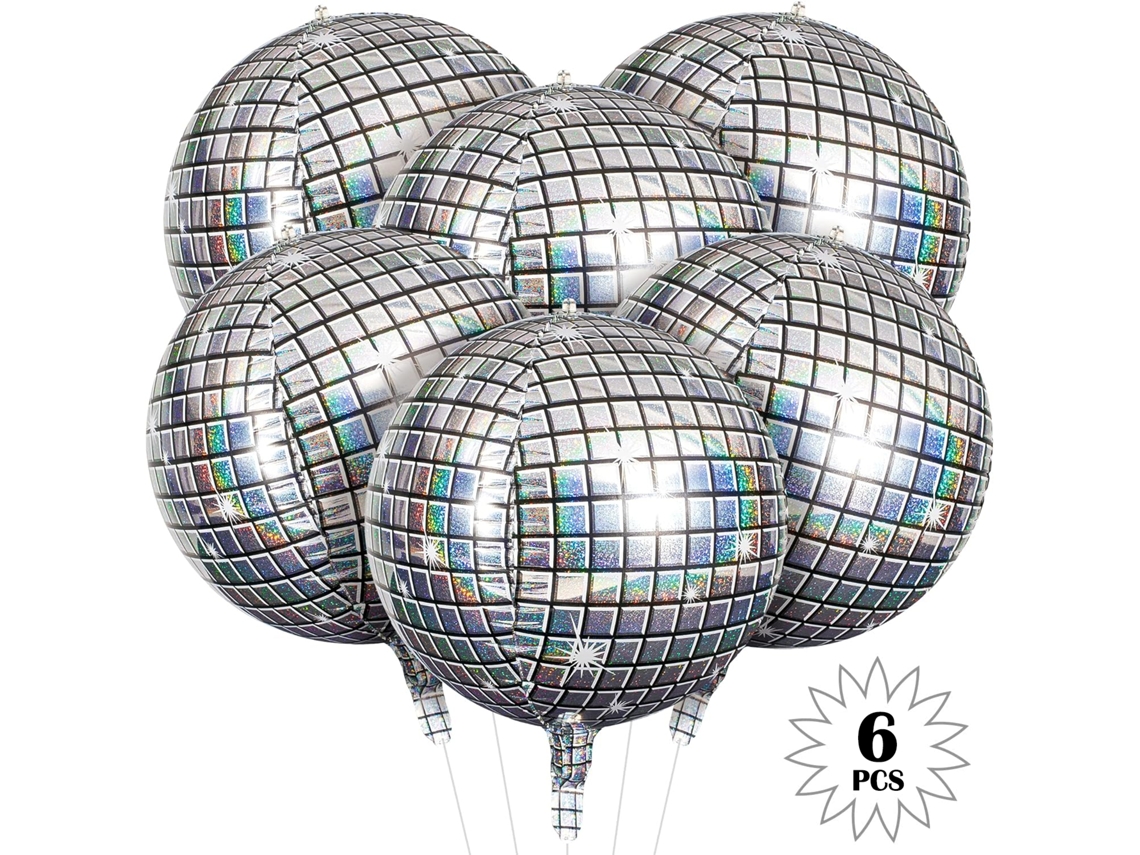 Decorações Para Festas Temáticas De Discoteca, Balões Metalizados Reutilizáveis ​​para Bolas De Discoteca Gigantes, Perfeitos Para Festas Temáticas