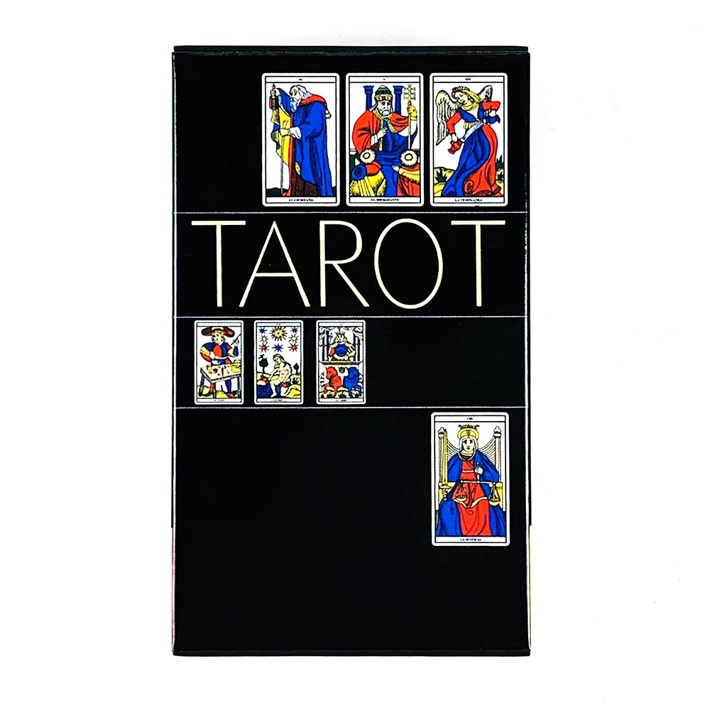 um Baralho de Tarô Novinho em Folha com 78 Cartas, um Jogo de Cartas Casual para Encontros Familiares, em Espanhol. MDUG
