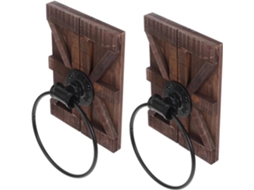 Conjunto De 2 Suportes Para Toalhas Mão Banheiro, Com Estrutura Robusta Em Ferro E Design Que Economiza Espaço, Para