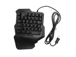 TECLADO PARA JOGOS DE UMA MÃO COM 35 TECLAS, PORTÁTIL, RETROILUMINADO, ERGONÔMICO, PARA WINDOWS, PC E XBOX