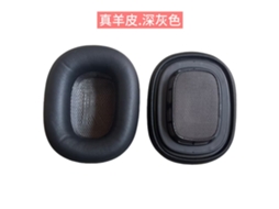 Ponteiras Auriculares Genuínas De Pele De Carneiro Para Apple Airpods Max. Cinza Espacial Yunzii (2 Unidades)