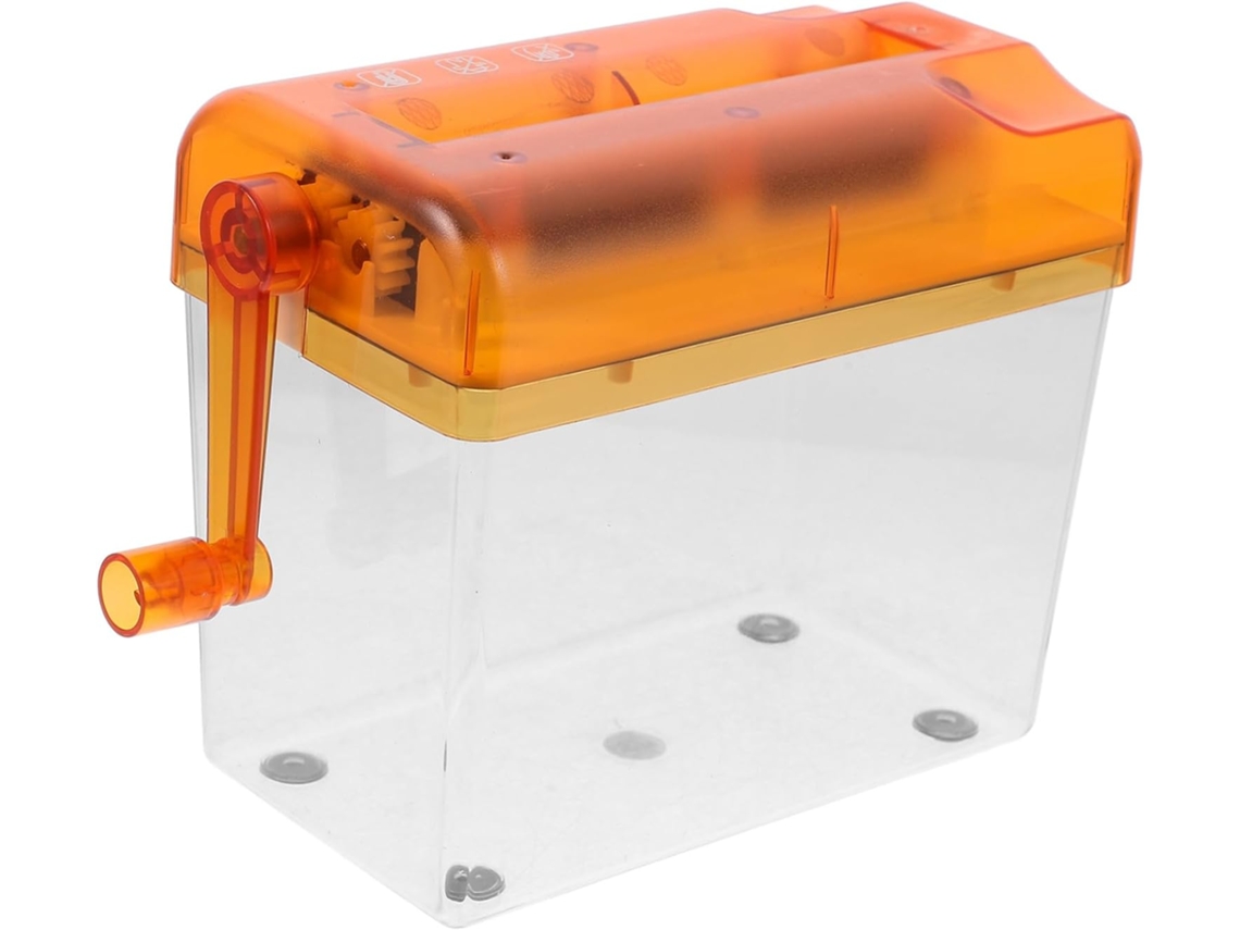 Mini Destructeur De Documents Manuel Portable Format Compact Corps Transparent Boîte Intégrée