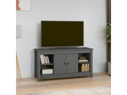 Vidaxl Móvel De Tv 103x36,5x52 Cm Madeira De Pinho Maciça Cinzento