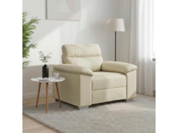 Vidaxl Poltrona 100x81x84 Cm Couro Artificial Creme